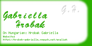 gabriella hrobak business card